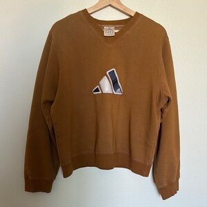 Adidas Tan Sweatshirt with Iconic Logo